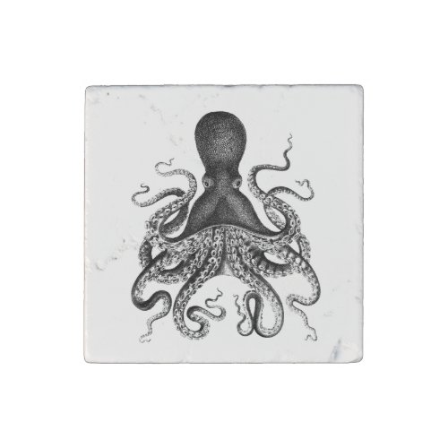 Vintage Octopus Stone Magnet