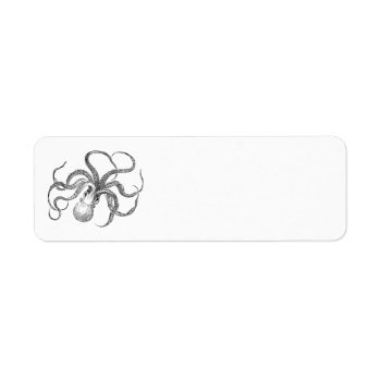 Vintage Octopus Template Label by SilverSpiral at Zazzle