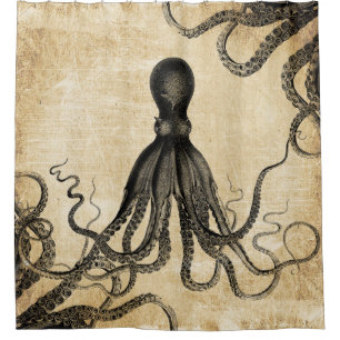 Vintage Octopus Tentacles Shower Curtain