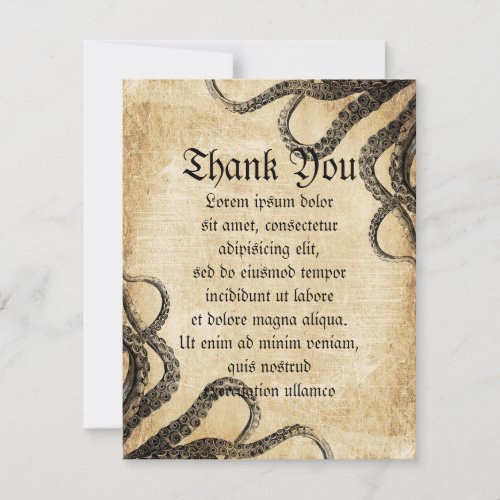 Vintage Octopus Invitations