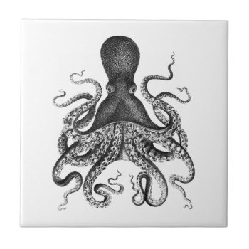 Vintage Octopus Tile by WaywardMuse at Zazzle