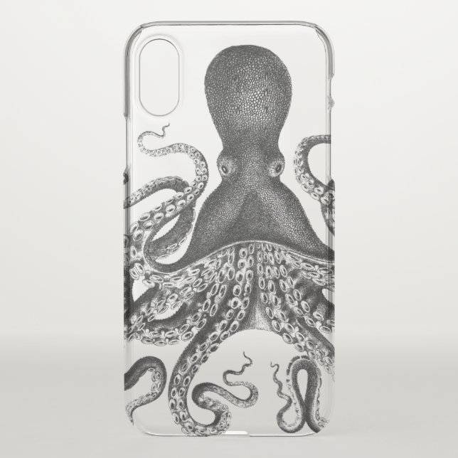 Vintage Octopus Uncommon iPhone Case (Back)