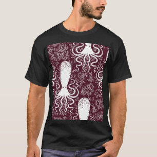 Vintage Octopus: Underwater Pattern Splendor T-Shirt