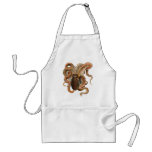 Vintage Octopus Vulgaris, Marine Life Animals Adult Apron
