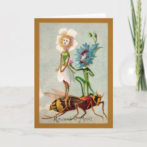 Vintage Odd Flowers Customizable Card