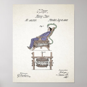 Vintage Odd Rocking Chair Patent 1869 Poster