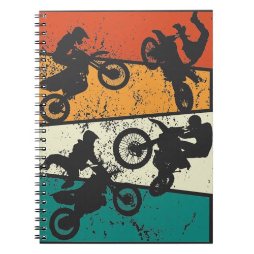 vintage Off Road Enduro motocross motorcycle Notebook