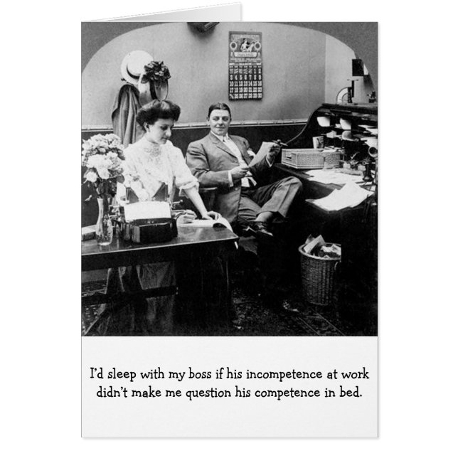 Vintage Office - Boss's Incompetence at Work, Cards (Front)