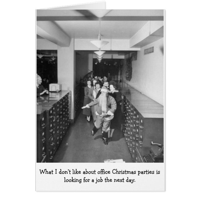 Vintage Office Christmas Parties, Cards (Front)