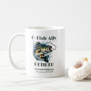 Vintage OFishAlly Retired Big Fish Take The Bait Coffee Mug