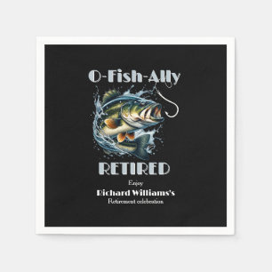 Vintage OFishAlly Retired Big Fish Take The Bait  Napkins
