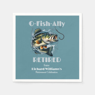 Vintage OFishAlly Retired Big Fish Take The Bait  Napkins
