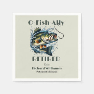 Vintage OFishAlly Retired Big Fish Take The Bait  Napkins