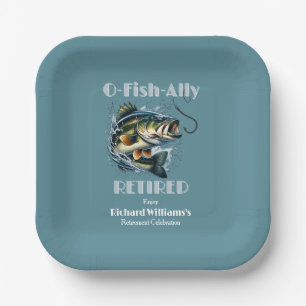 Vintage OFishAlly Retired Big Fish Take The Bait Paper Plates