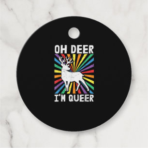 Vintage Oh Deer I'm Queer Pride LGBT Gay Lesbian Favor Tags