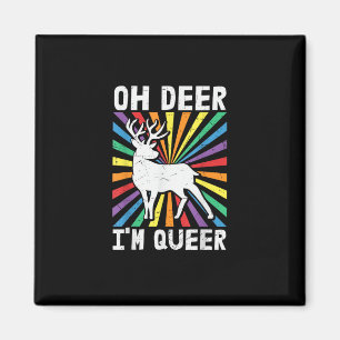 Vintage Oh Deer I'm Queer Pride LGBT Gay Lesbian Magnet