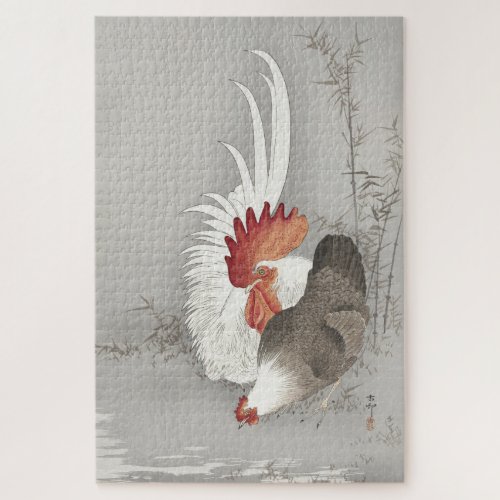 Vintage Ohara Koson Chicken and Rooster 1000 piece Jigsaw Puzzle