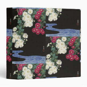 Vintage Ohara Koson Chrysanthemum Art 3 Ring Binder