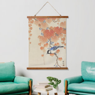 Vintage Ohara Koson Japanese Bird Art Print Hanging Tapestry