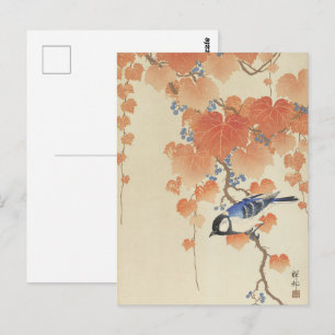 Vintage Ohara Koson Japanese Bird Art Print Postcard