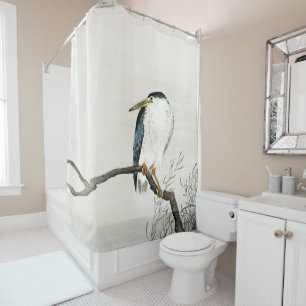 Vintage Ohara Koson Japanese Bird Shower Curtain