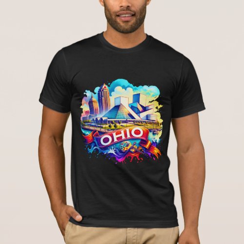 Vintage Ohio Map T_Shirts  Retro us state