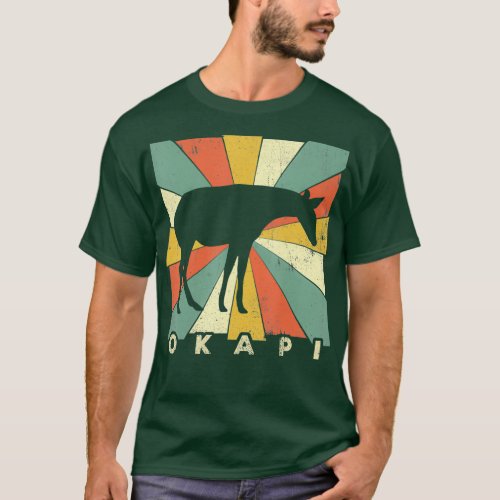 Vintage Okapi Lover Retro Style Animal T_Shirt