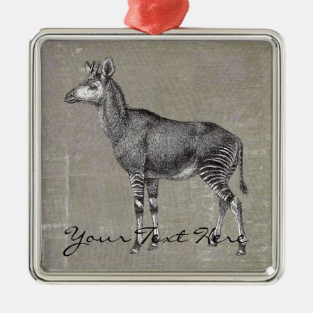 Vintage Okapi Metal Ornament