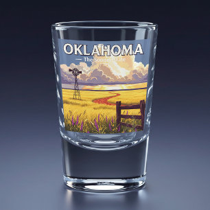Vintage Oklahoma Shot Glass