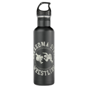 Vintage Oklahoma State Wrestling Logo Stainless Steel Water Bottle