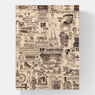 Vintage Old Advertisements Page Paperweight