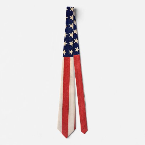 Vintage Old American Flag Neck Tie