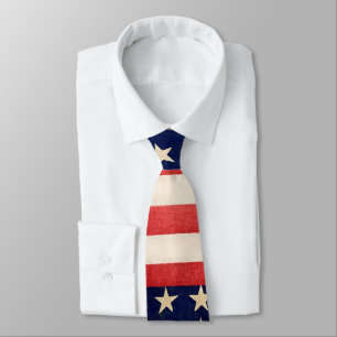 Vintage Old American Flag Neck Tie