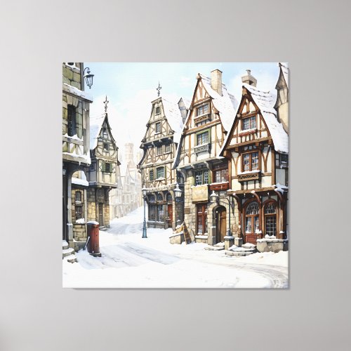 Vintage Old Amsterdam Art Canvas Print