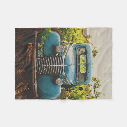 Vintage Old Antique Truck Vehicle Fleece Blanket | Zazzle
