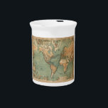 Vintage Old Antique World Map Beverage Pitcher<br><div class="desc">Extreme minimalist design. I would recommend to family and friends. Very happy.</div>
