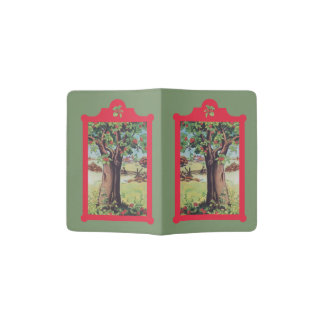 Vintage Old Apple Tree Meadow Field Passport Holder