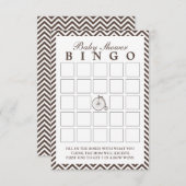 Vintage Old Bike Chevron Baby Shower Bingo Cards (Front/Back)