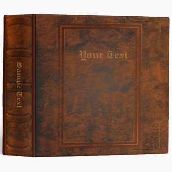 Vintage Old Book 3 Ring Binder by zlatkocro at Zazzle