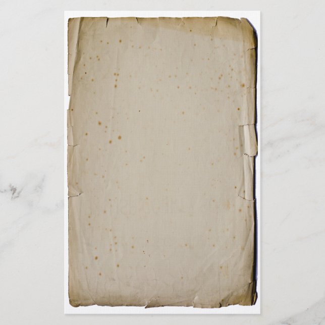 Vintage Old Book End Paper  Stationery (Front)