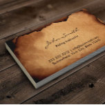 Vintage Old Burned Paper Equestrian Business Card<br><div class="desc">Vintage Old Burned Paper Equestrian Business Cards.</div>