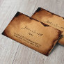 Vintage Old Burned Paper Pastor Business Card