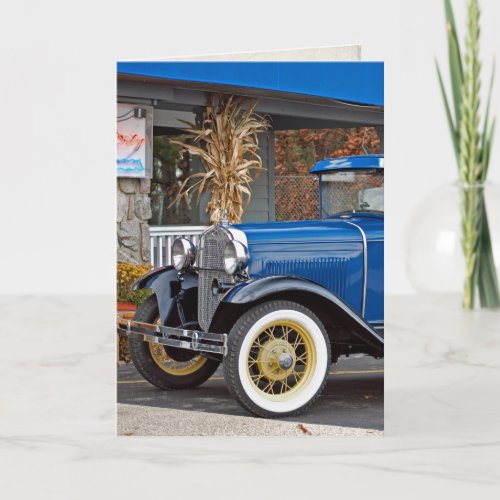 vintage old car_Fathers Day Card