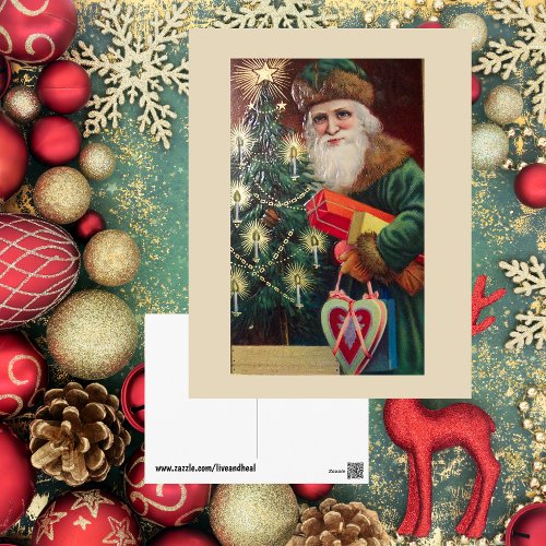 Vintage Old Classic Santa St Nicholas Postcard
