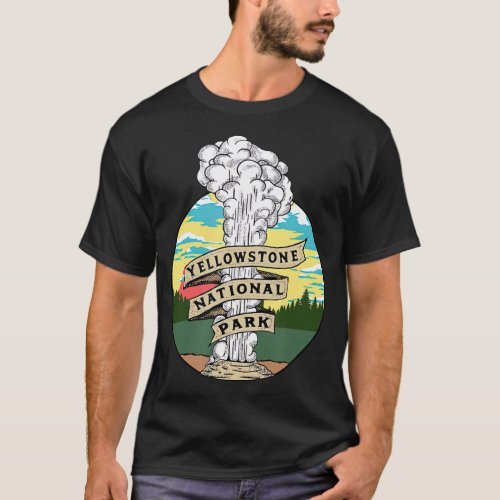 Vintage Old Faithful Yellowstone National Park T_Shirt