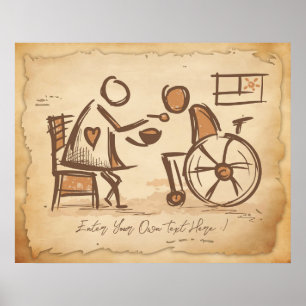 Vintage Old Fashion Caregiver, Nursing Assistant Poster