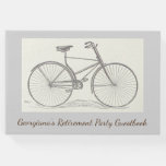 [ Thumbnail: Vintage, Old Fashioned Bicycle Depiction Guest Book ]