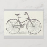 [ Thumbnail: Vintage, Old Fashioned Bicycle Depiction Postcard ]