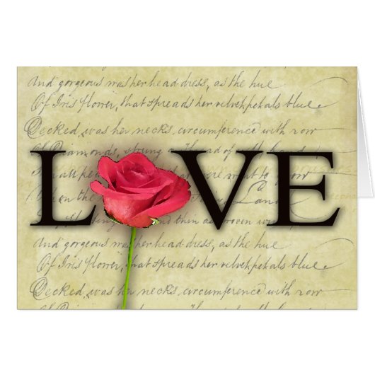 Vintage Old Fashioned Love Cards (Front Horizontal)