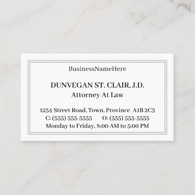 Vintage, Old Fashioned & Nostalgic Business Card (Front)